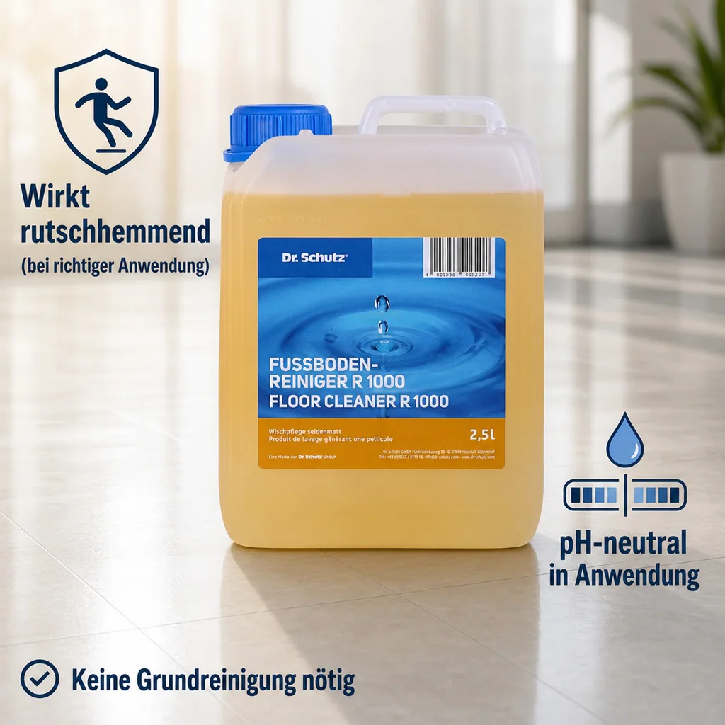 DR. SCHUTZ Fußbodenreiniger R 1000 2,5 Liter Wischpflege für 2500m²