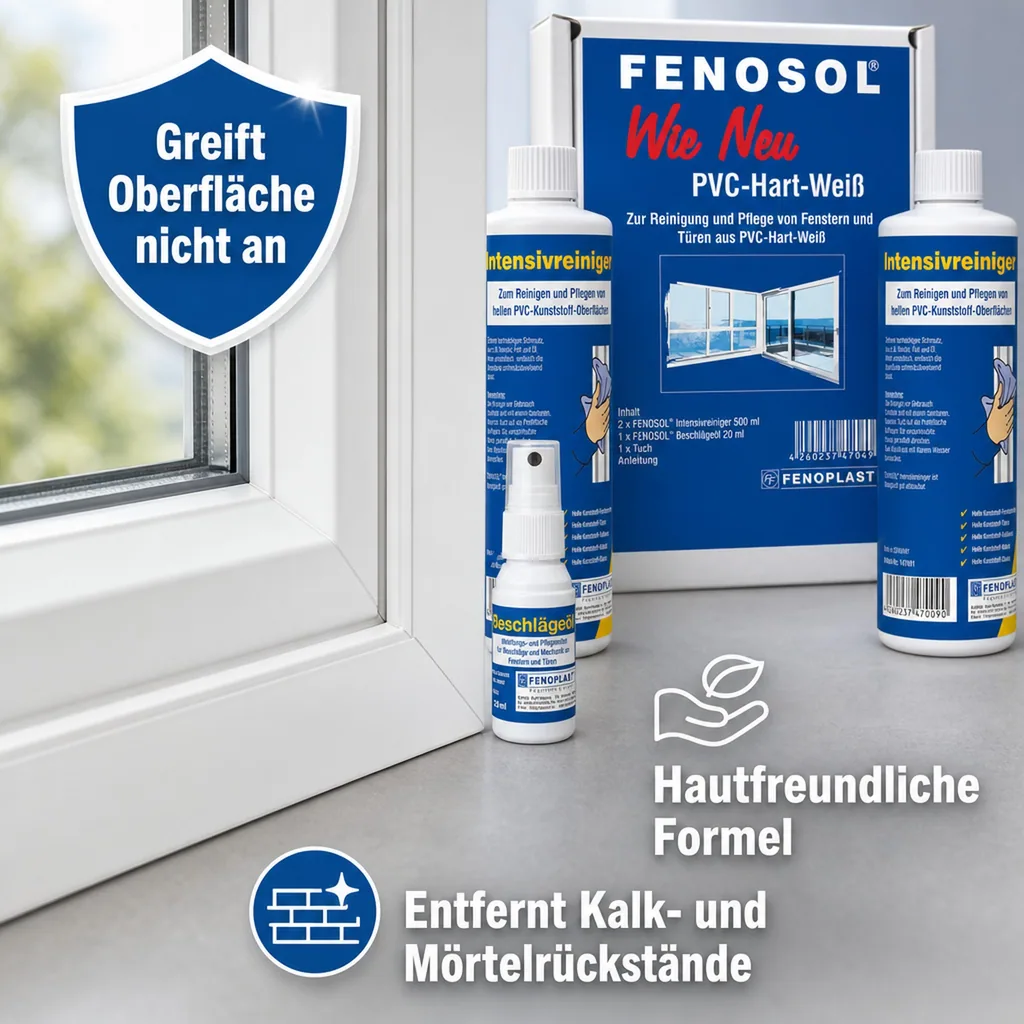 FENOPLAST Fenosol WIE NEU PVC Hart weiß Fensterpflegeset
