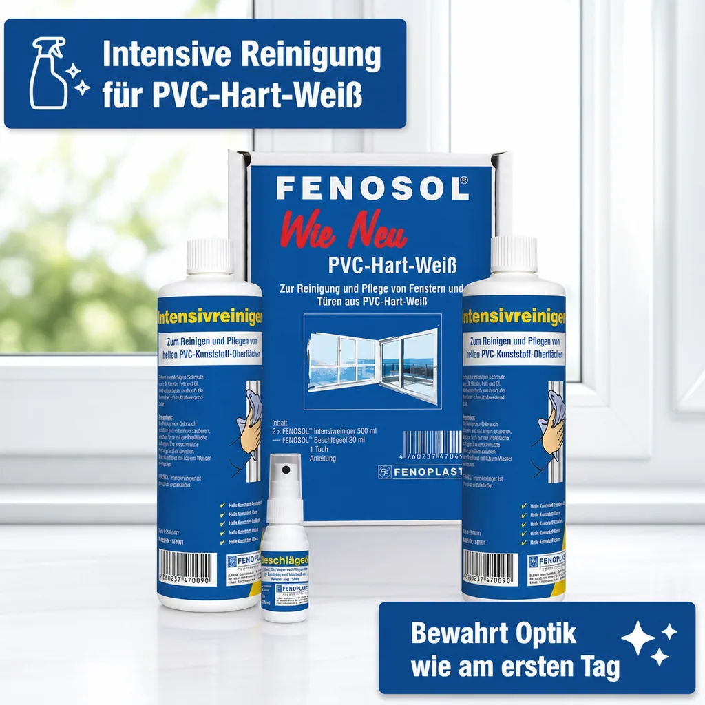 FENOPLAST Fenosol WIE NEU PVC Hart weiß Fensterpflegeset