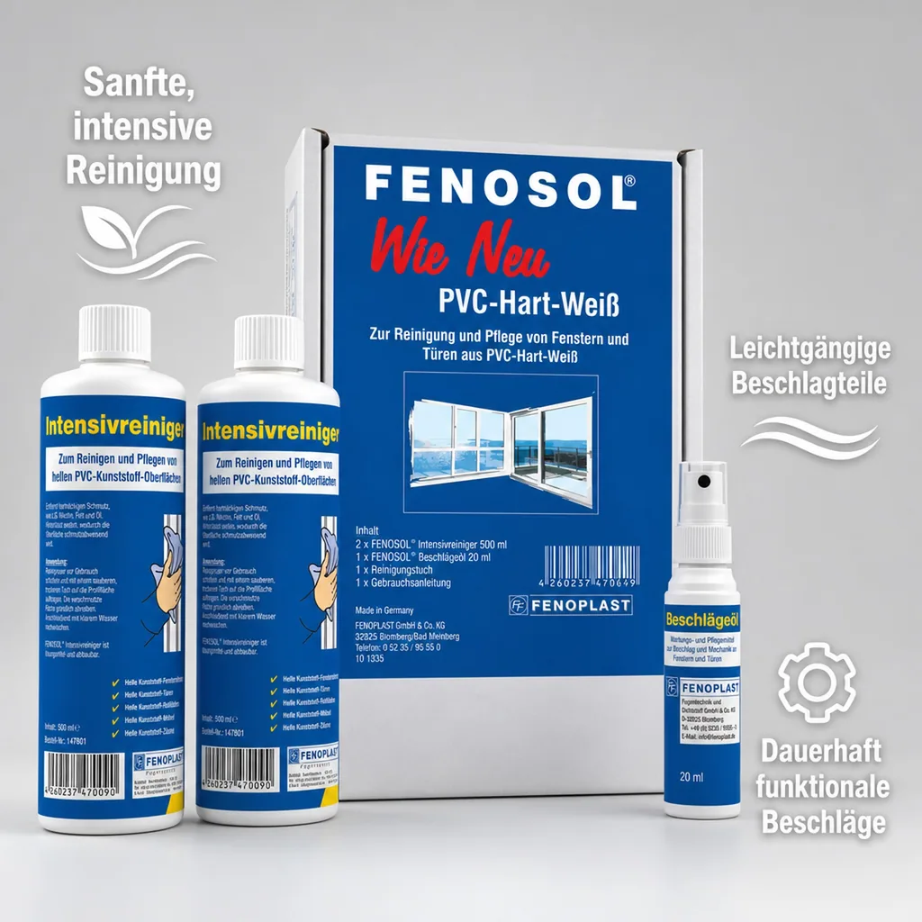 FENOPLAST Fenosol WIE NEU PVC Hart weiß Fensterpflegeset