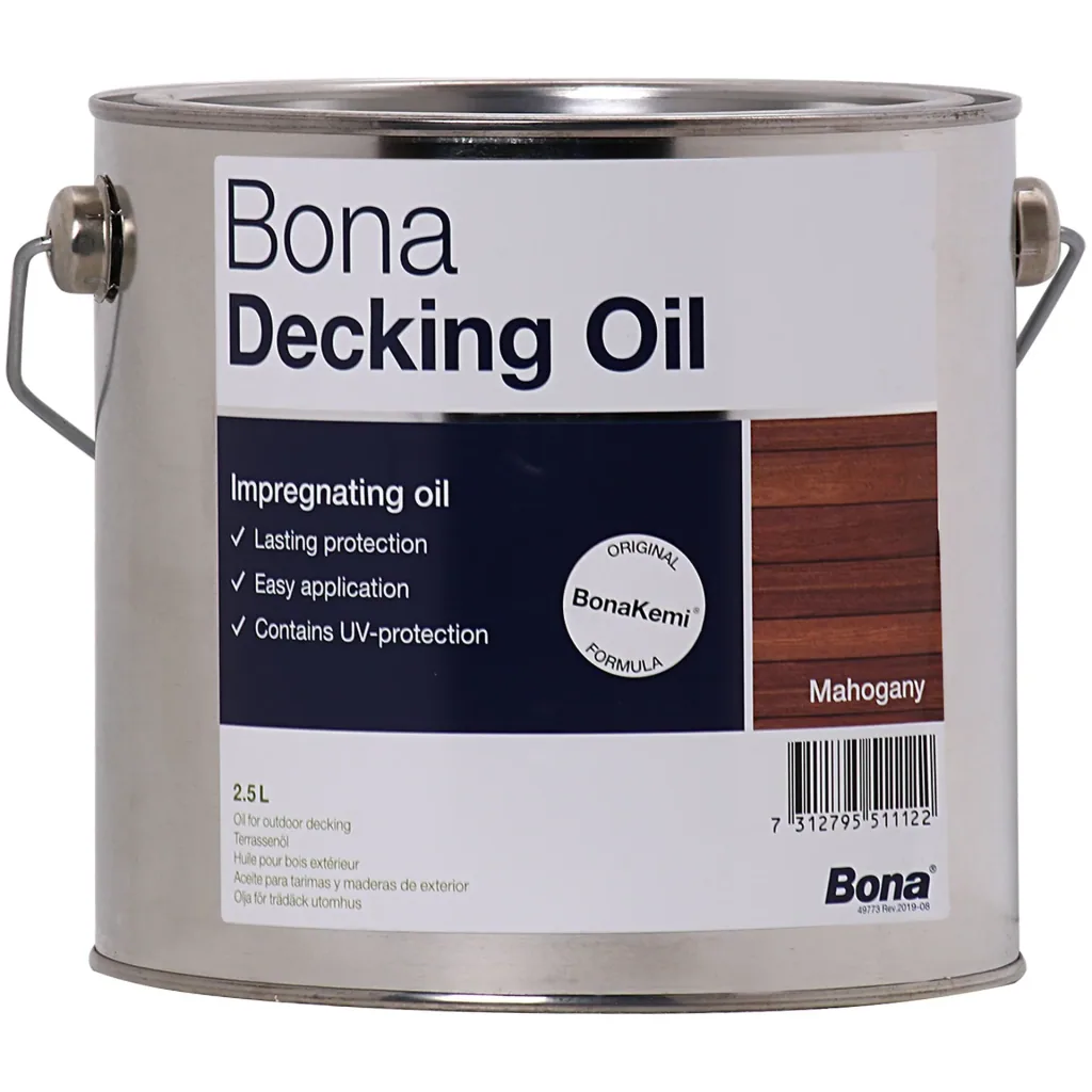 BONA Decking Oil Imprägnieröl für Terrassendecks im Außenbereich in verschiedenen Farb-/Größenvarianten