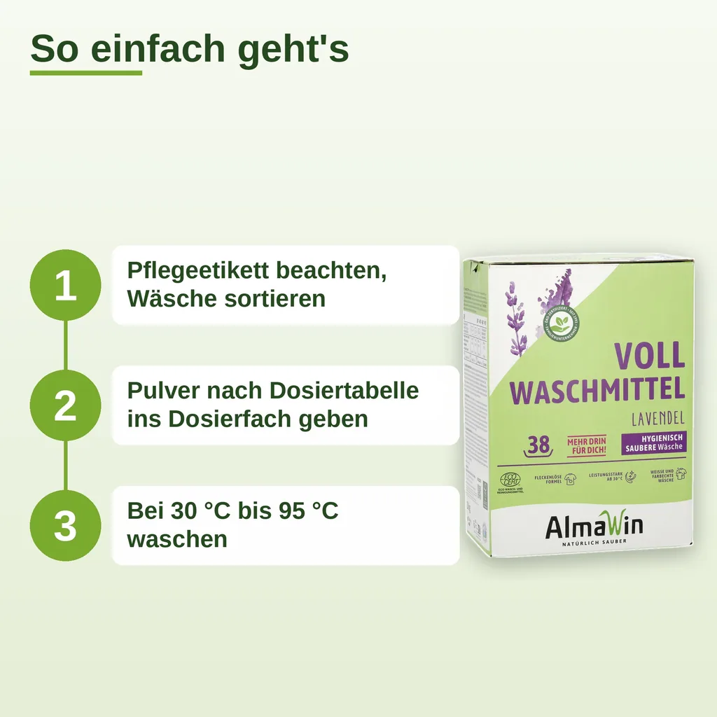 ALMAWIN Vollwaschmittel 2kg 36 Waschgänge