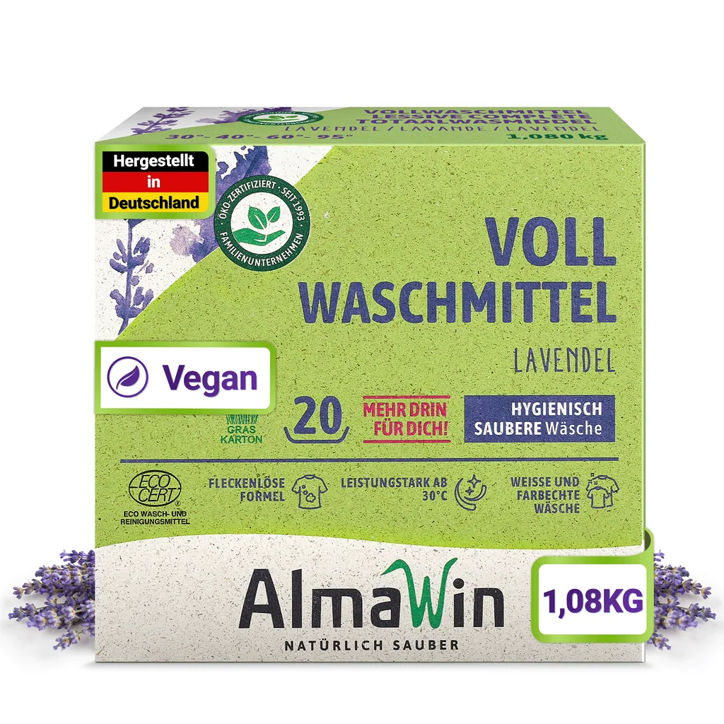 ALMAWIN Vollwaschmittel 1080g 19 Waschgänge