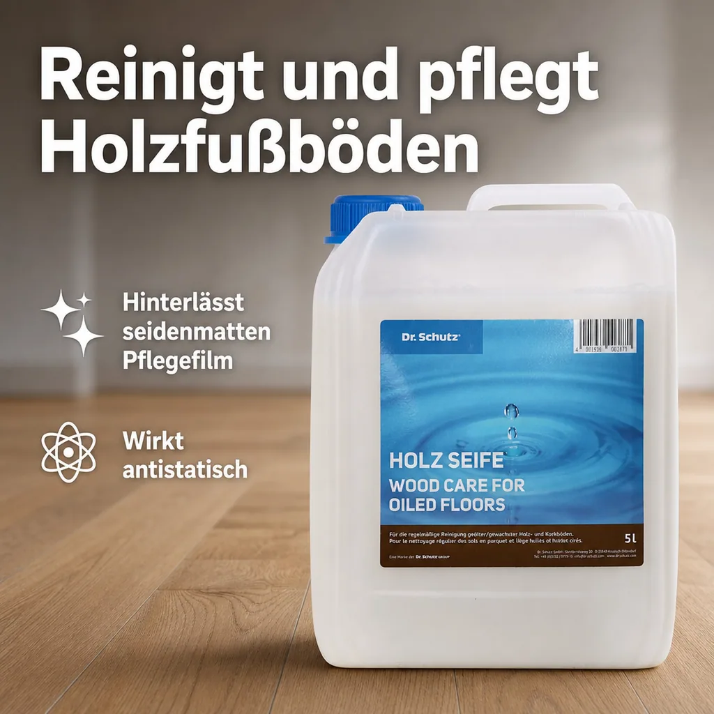 DR. SCHUTZ Holz Seife 5 Liter Reiniger für geölt-gewachste Holz- und Korkböden