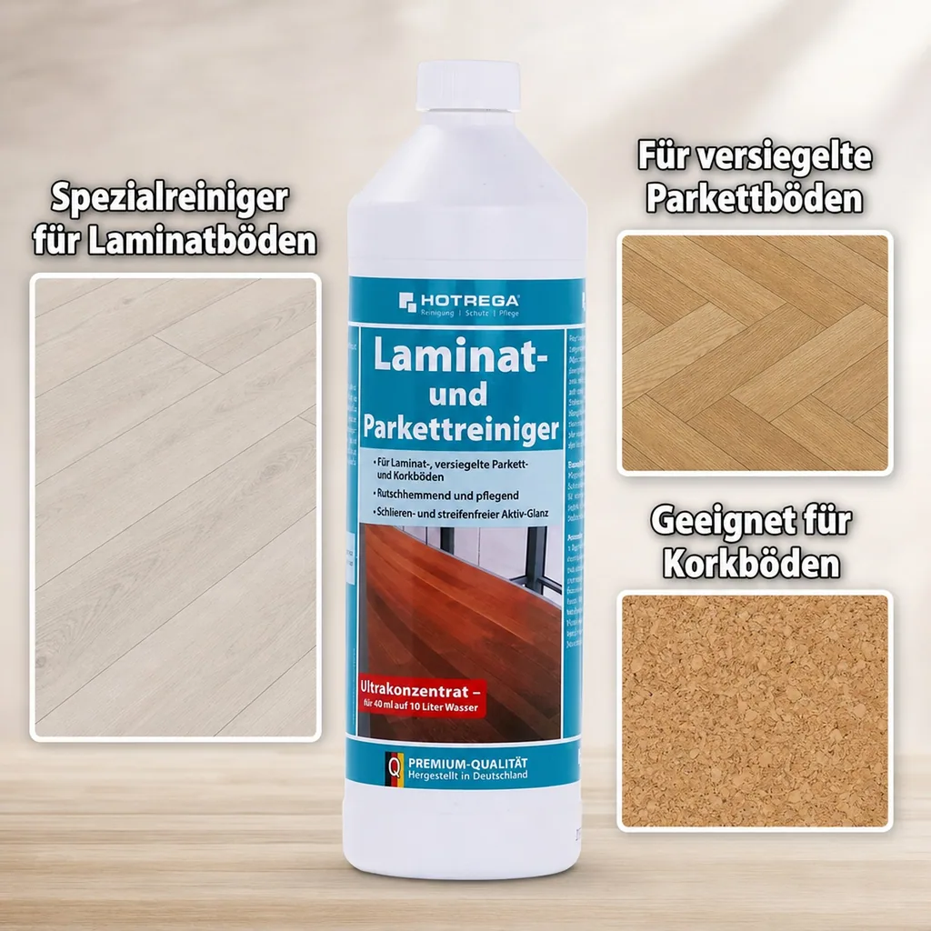 HOTREGA Laminat- und Parkettreiniger 1 Liter Konzentrat