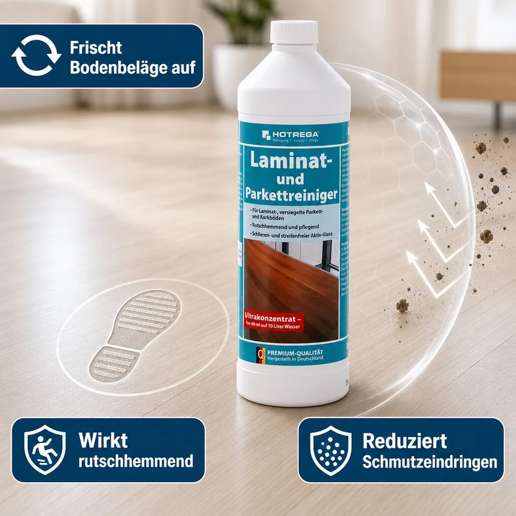 HOTREGA Laminat- und Parkettreiniger 1 Liter Konzentrat