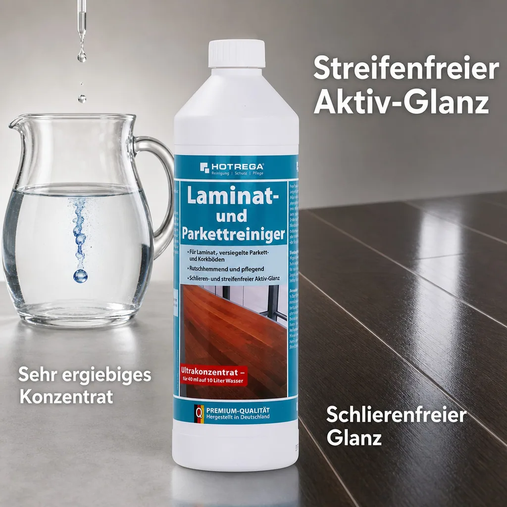 HOTREGA Laminat- und Parkettreiniger 1 Liter Konzentrat