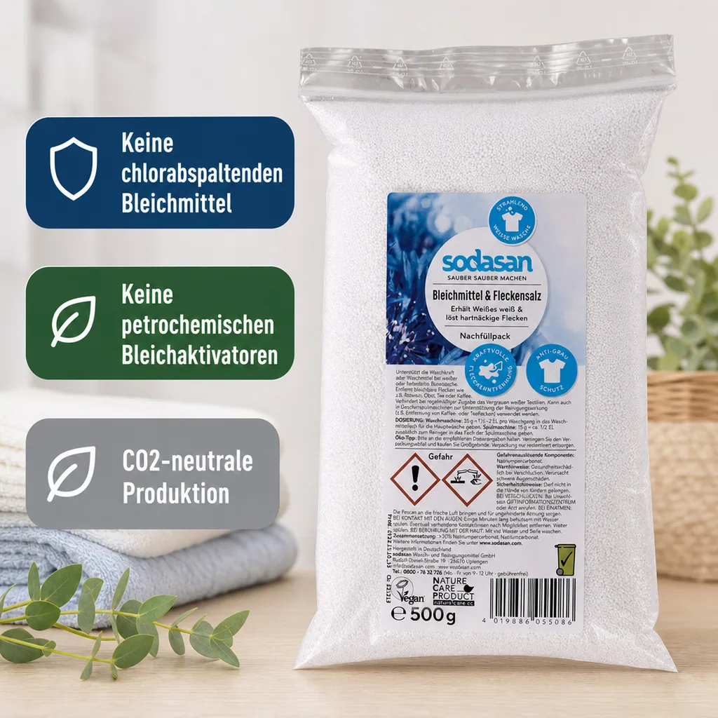 SODASAN Bleichmittel & Fleckensalz 500 g PE-Nachfüllbeutel