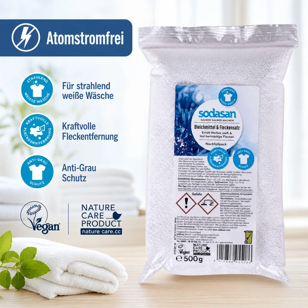SODASAN Bleichmittel & Fleckensalz 500 g PE-Nachfüllbeutel