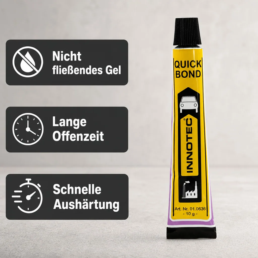 INNOTEC Quick Bond Sekundenkleber 10 g Tube Gelkleber 1 Stck.