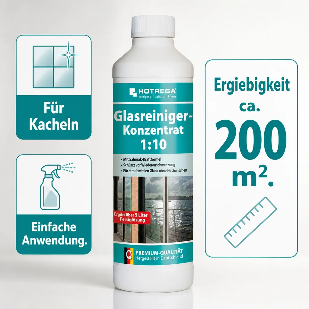 HOTREGA Glasreiniger Konzentrat 1:10 - 500 ml
