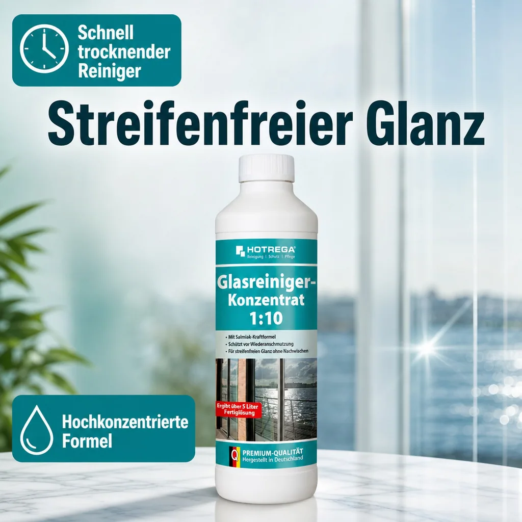 HOTREGA Glasreiniger Konzentrat 1:10 - 500 ml