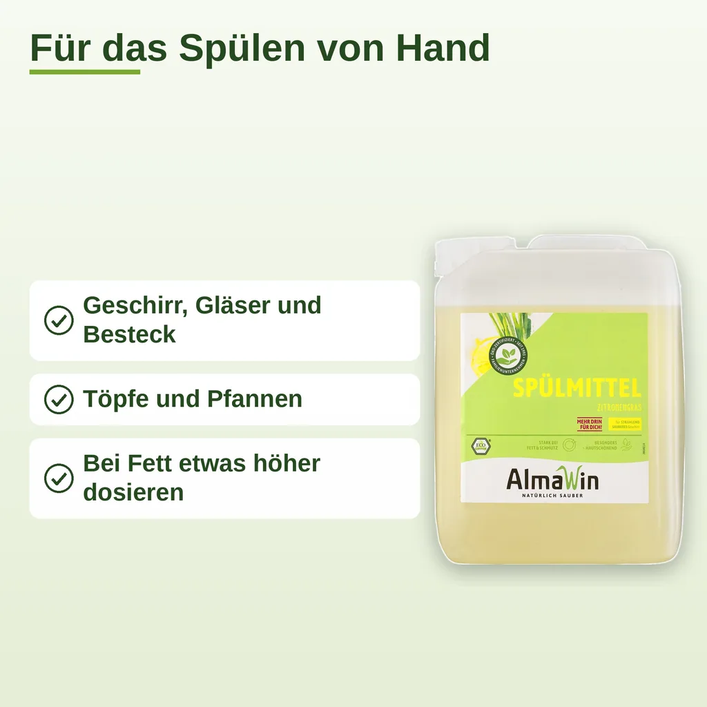ALMAWIN Spülmittel Zitronengras 5 Liter