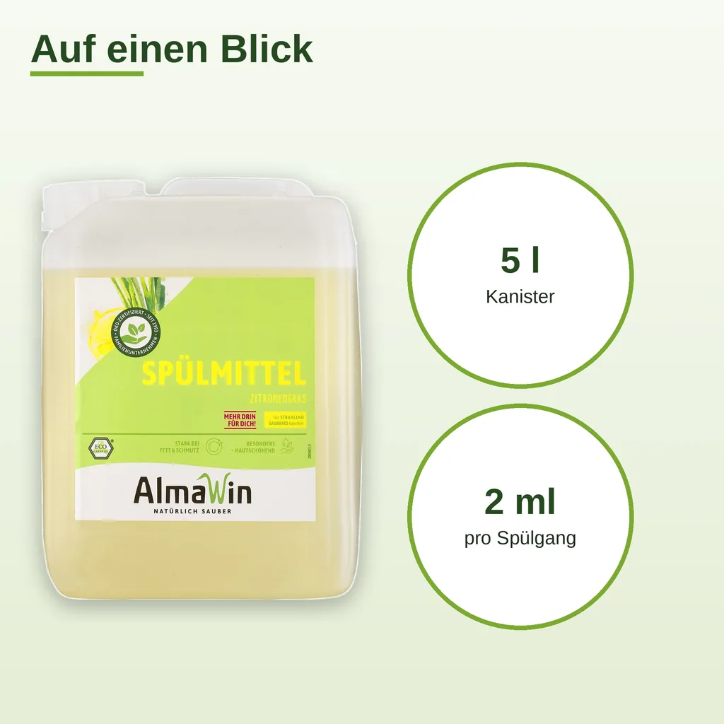 ALMAWIN Spülmittel Zitronengras 5 Liter