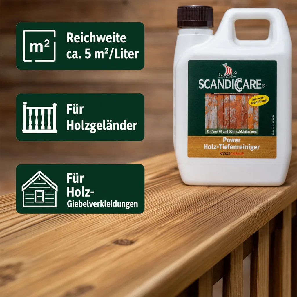 SC SCANDICCARE Power Holz Tiefenreiniger 1 Liter