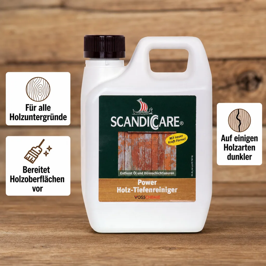 SC SCANDICCARE Power Holz Tiefenreiniger 1 Liter