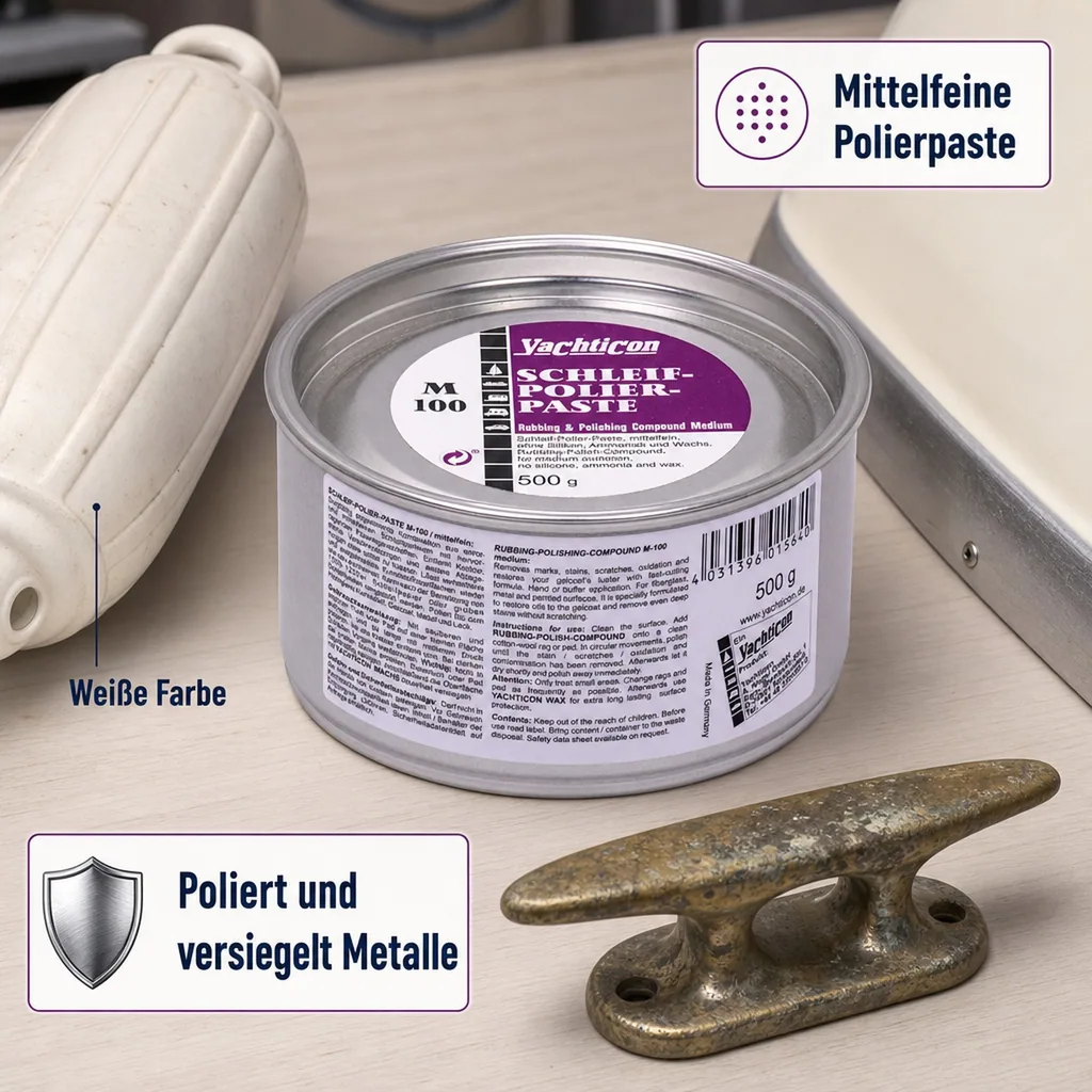 YACHTICON Schleif- und Polierpaste 500 g - medium M100