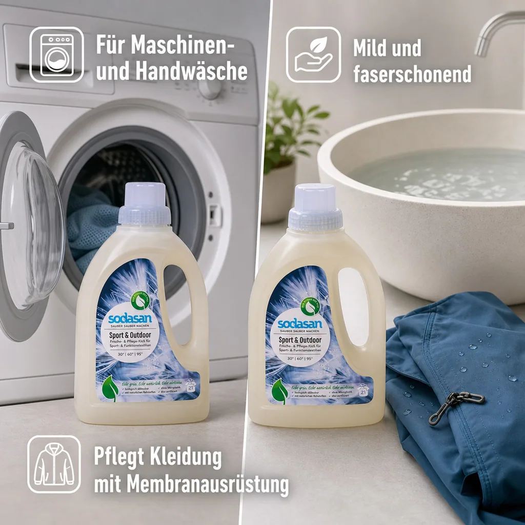 SODASAN Sport & Outdoor 750 ml Flüssigwaschmittel