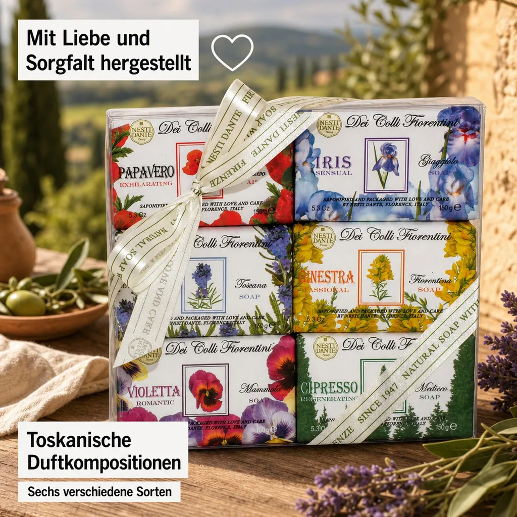 NESTI DANTE Dei Colli Fiorentini Soap SET 6 x 150 g