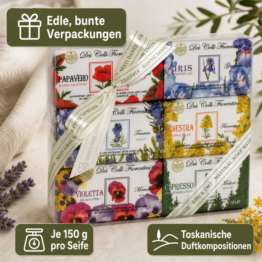 NESTI DANTE Dei Colli Fiorentini Soap SET 6 x 150 g