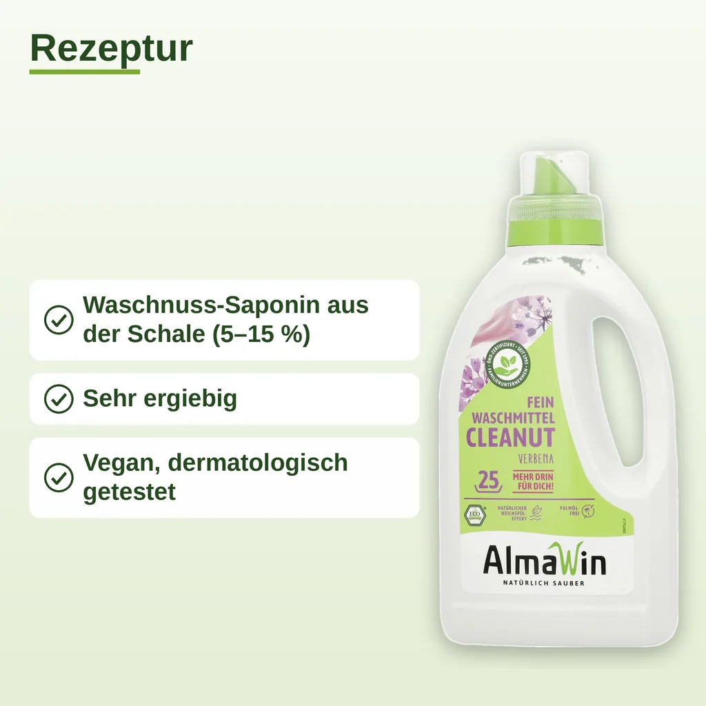 ALMAWIN Cleanut 750 ml Waschmittel für Feines und Buntes