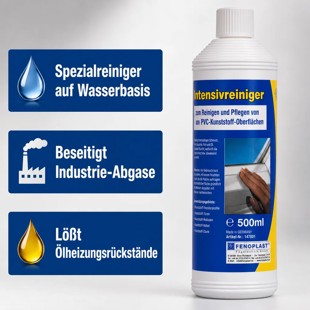 FENOPLAST Fenosol Intensivreiniger 500ml und Konservierer für PVC weiß