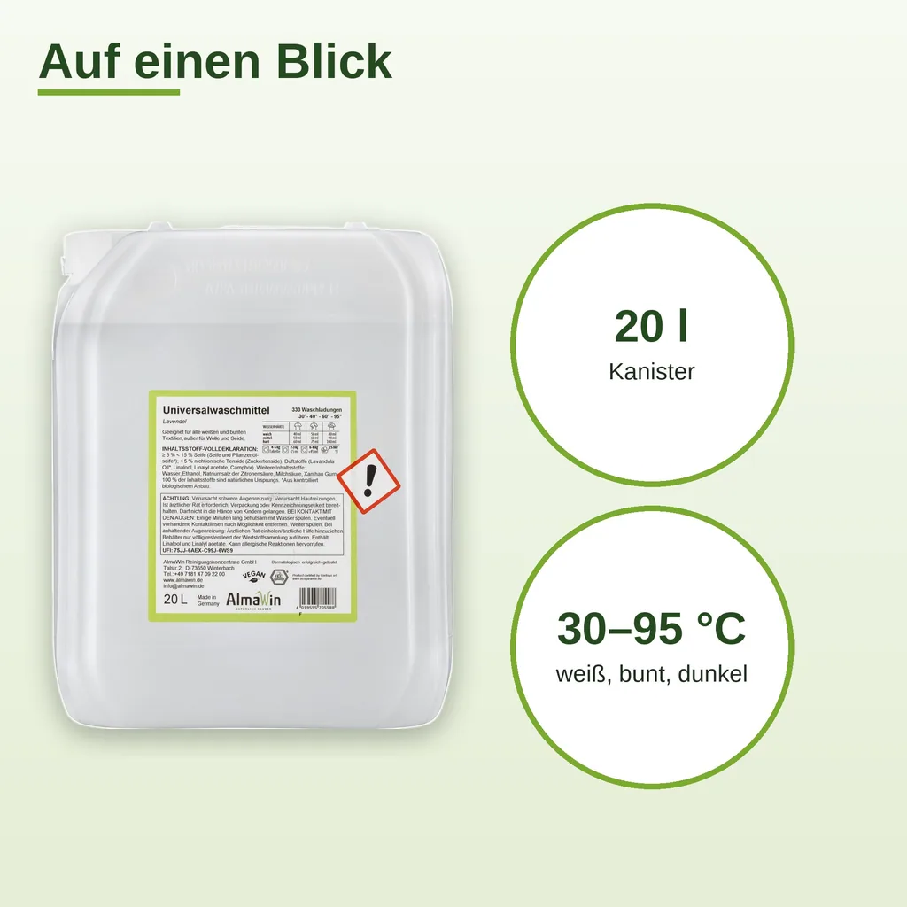 ALMAWIN Waschmittel flüssig 20 Liter