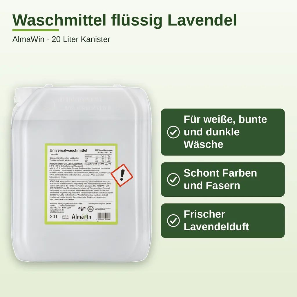 ALMAWIN Waschmittel flüssig 20 Liter