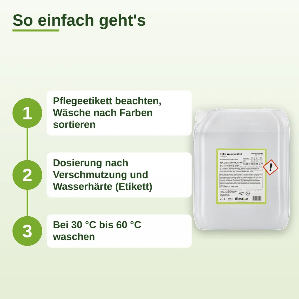 ALMAWIN Color Flüssigwaschmittel 20 Liter