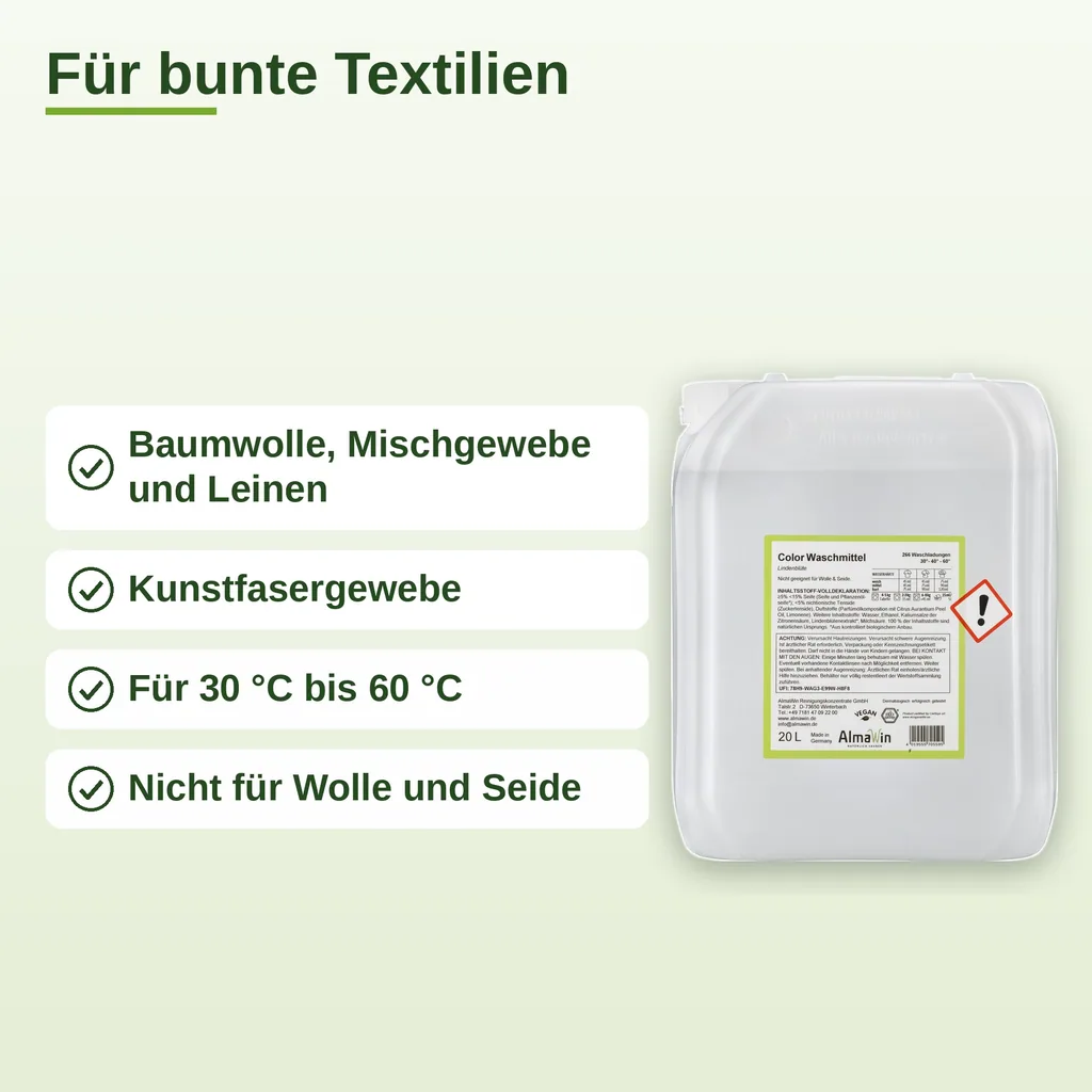 ALMAWIN Color Flüssigwaschmittel 20 Liter