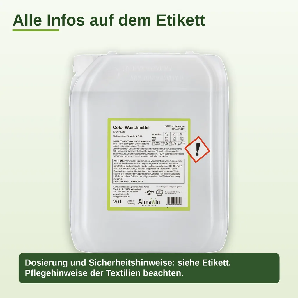 ALMAWIN Color Flüssigwaschmittel 20 Liter