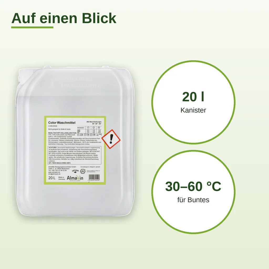 ALMAWIN Color Flüssigwaschmittel 20 Liter