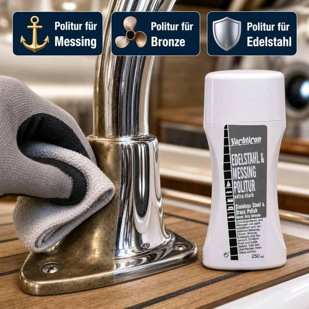 YACHTICON Edelstahl + Messing Politur 250 ml extra stark