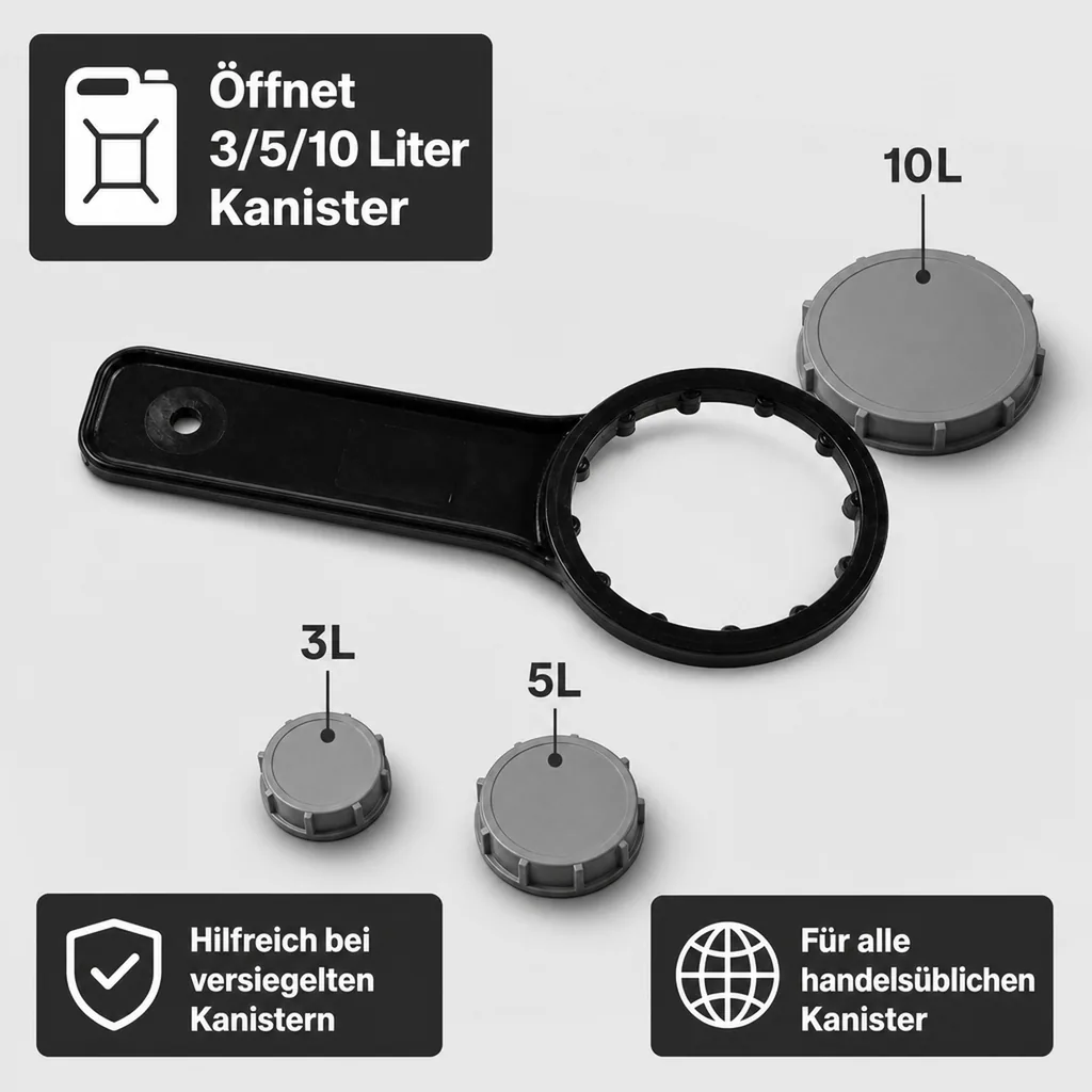ULRICH natürlich Kanisterschlüssel für 3/5/10 Liter Kanister - 1 Stück