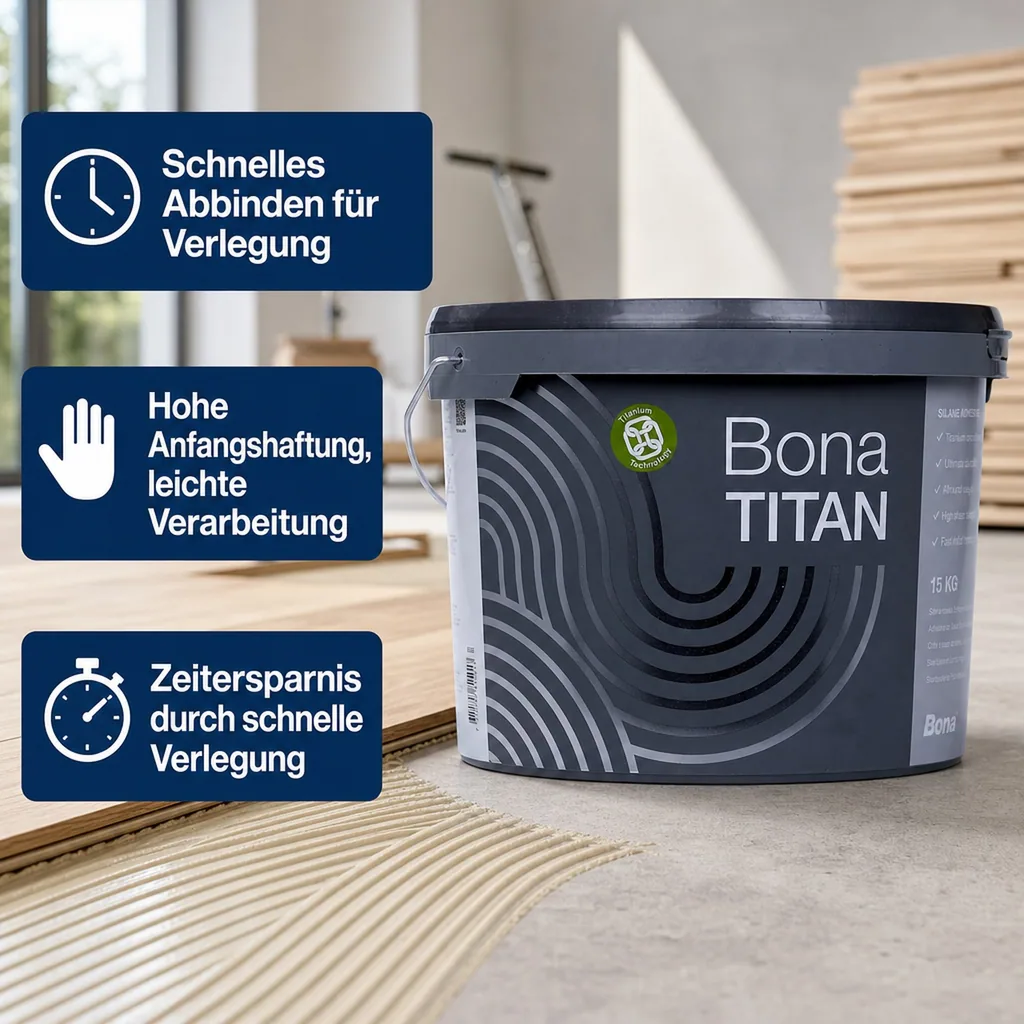 BONA TITAN Parkettklebstoff 15 kg Hochleistungsklebstoff