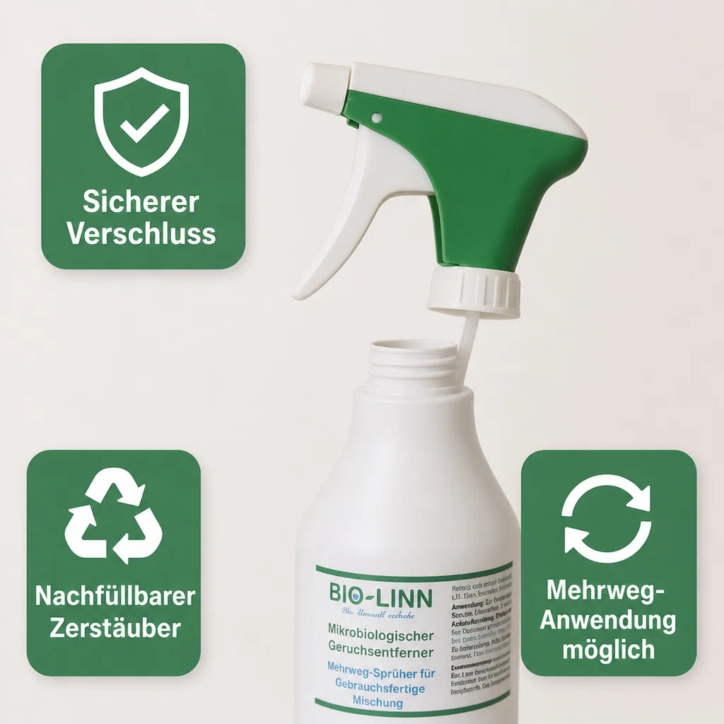 BIO-LINN Zerstäuber für Geruchsentferner Mehrweg Leerzerstäuber