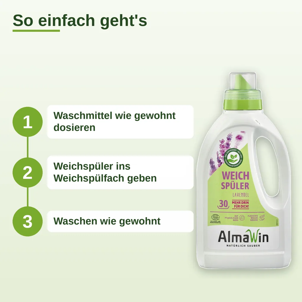 ALMAWIN Weichspüler 750 ml mit Lavendelduft