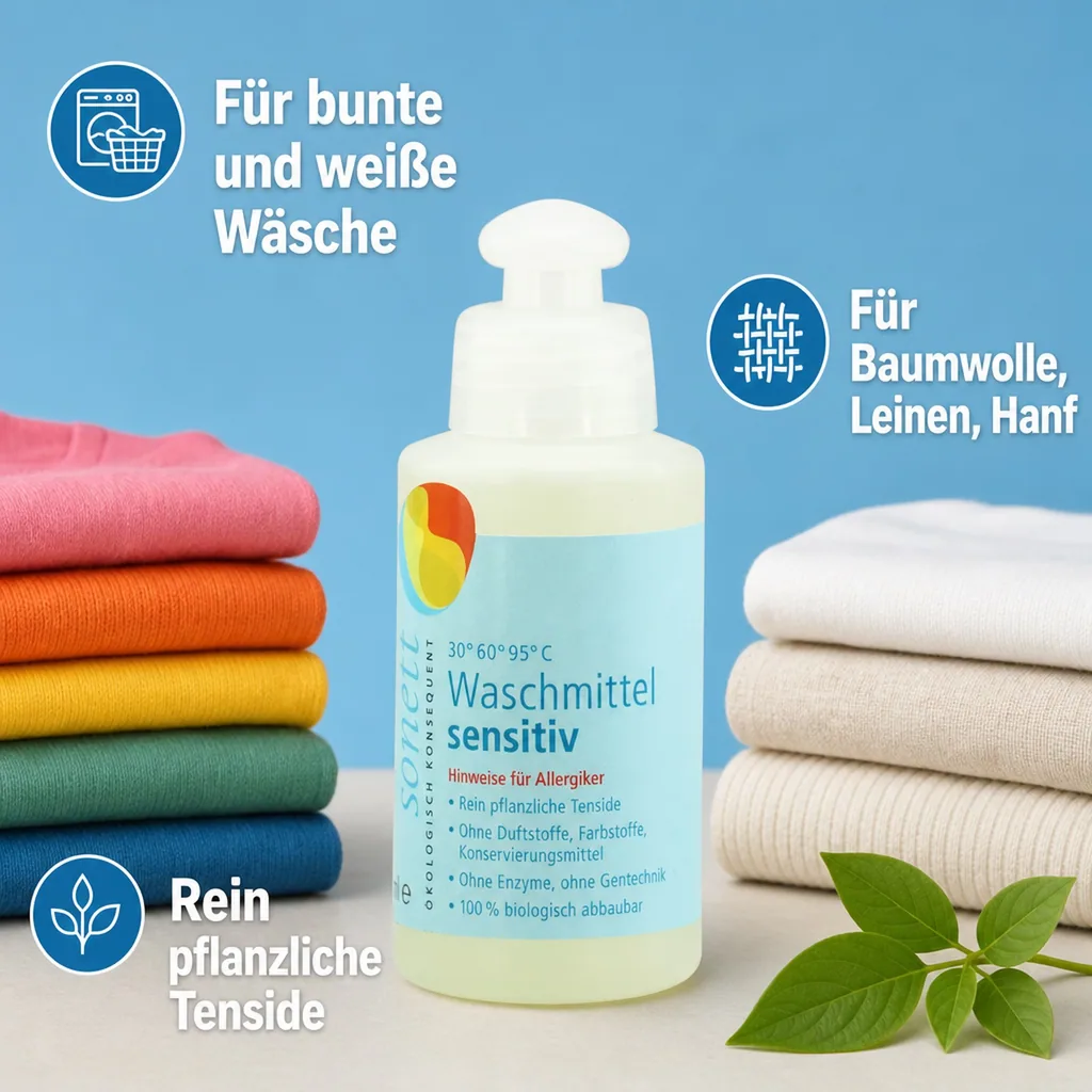 SONETT Waschmittel flüssig sensitiv 120 ml Probiergröße