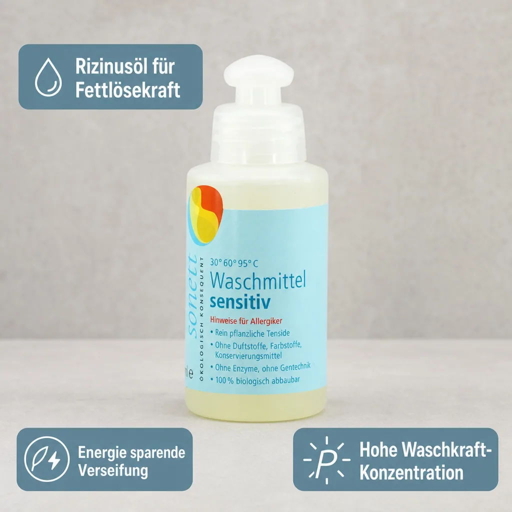 SONETT Waschmittel flüssig sensitiv 120 ml Probiergröße