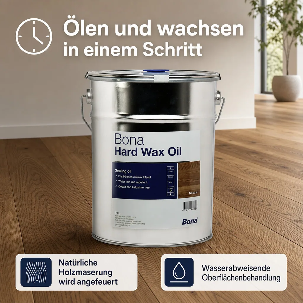 BONA Hardwax Oil extramatt 10 Liter für Holzböden im Innenbereich