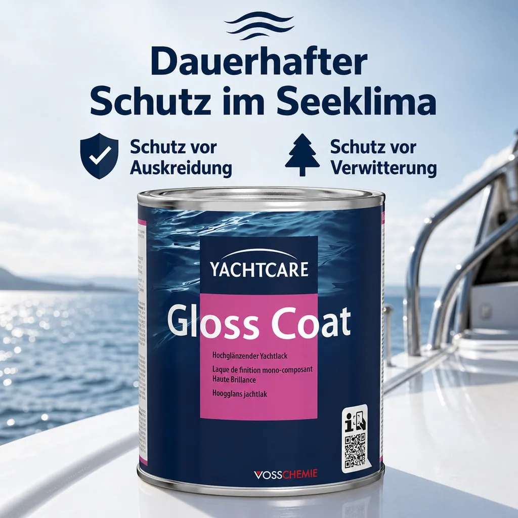 YACHTCARE Gloss Coat 750 ml weiß hochglänzender Yachtlack