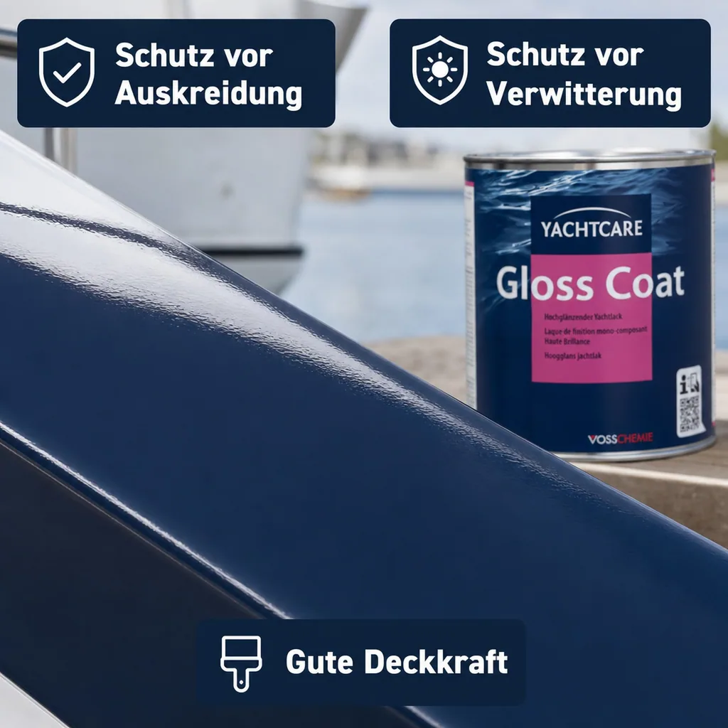 YACHTCARE Gloss Coat 750 ml navyblau hochglänzender Yachtlack