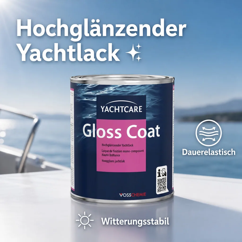 YACHTCARE Gloss Coat 750 ml navyblau hochglänzender Yachtlack