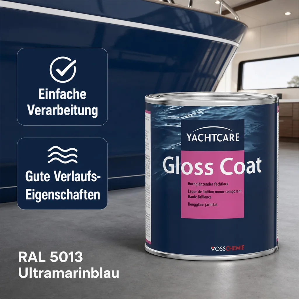 YACHTCARE Gloss Coat 750 ml navyblau hochglänzender Yachtlack