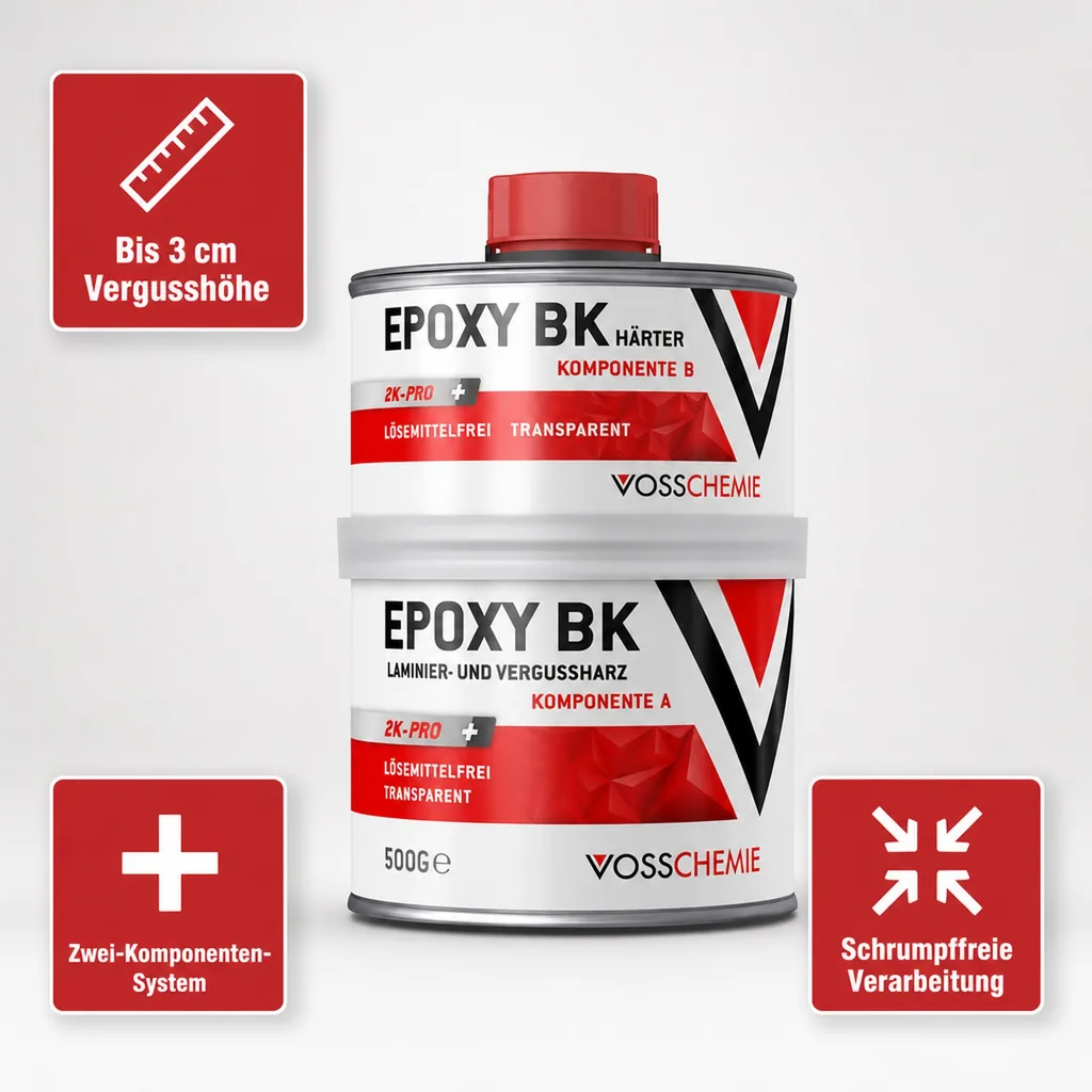 VOSSCHEMIE Epoxy BK 2K-Pro+500 g transparent lösemittelfrei