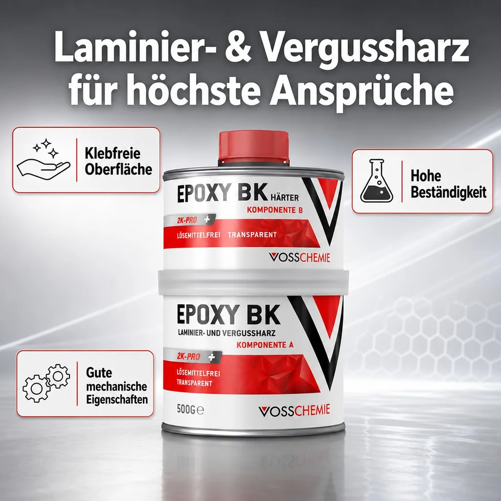 VOSSCHEMIE Epoxy BK 2K-Pro+500 g transparent lösemittelfrei