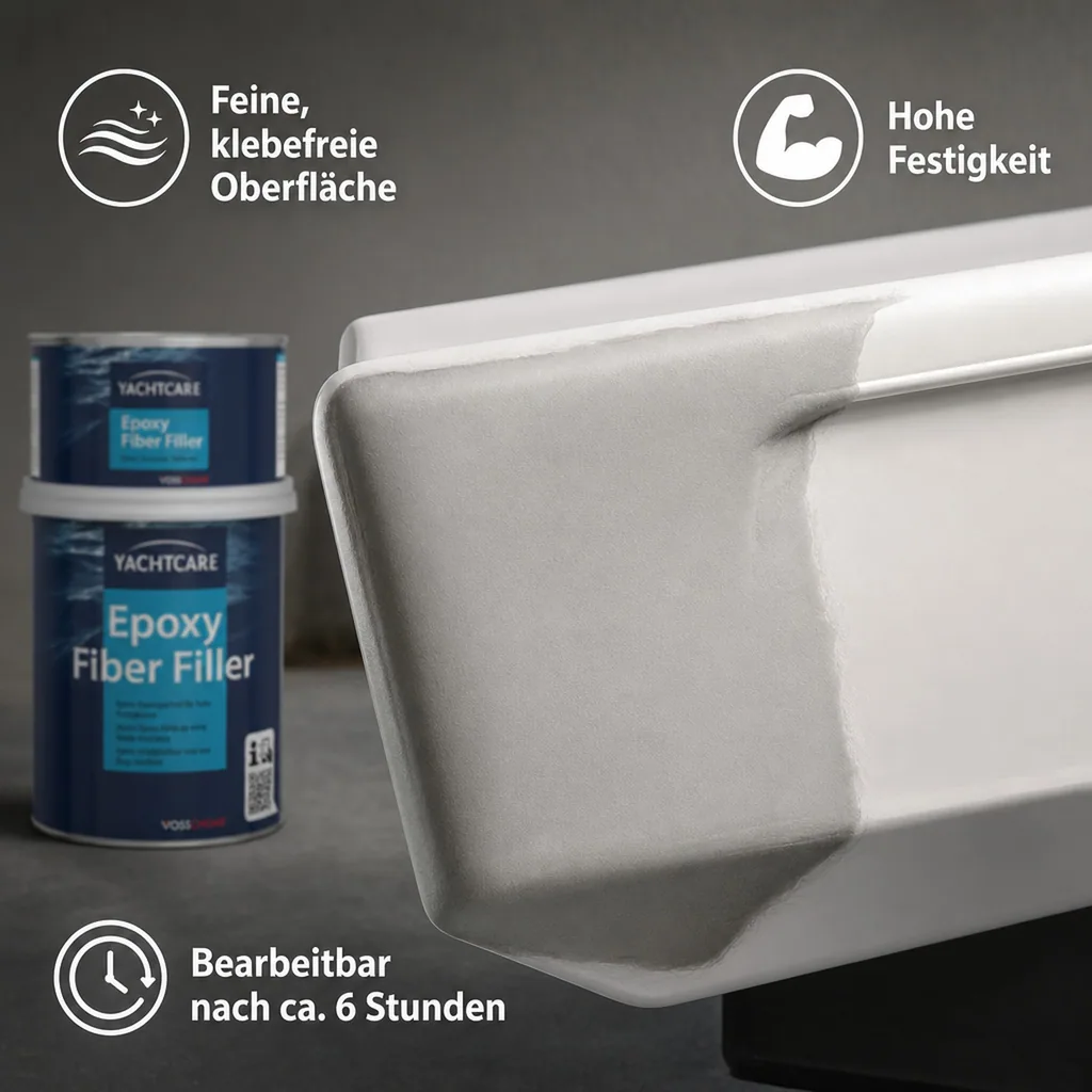 YACHTCARE Epoxy Fiber Filler 2 kg faserverstärkter Expoxyspachtel