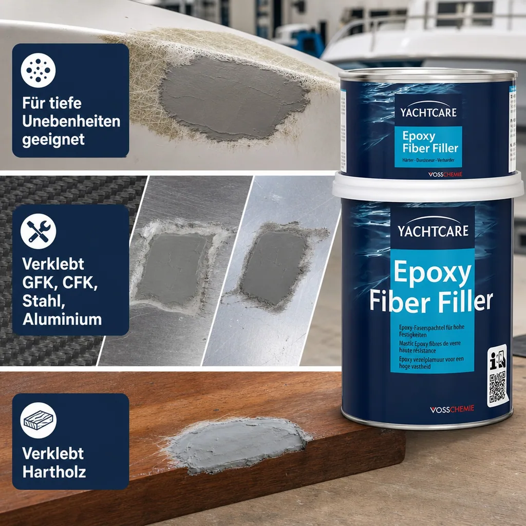 YACHTCARE Epoxy Fiber Filler 2 kg faserverstärkter Expoxyspachtel