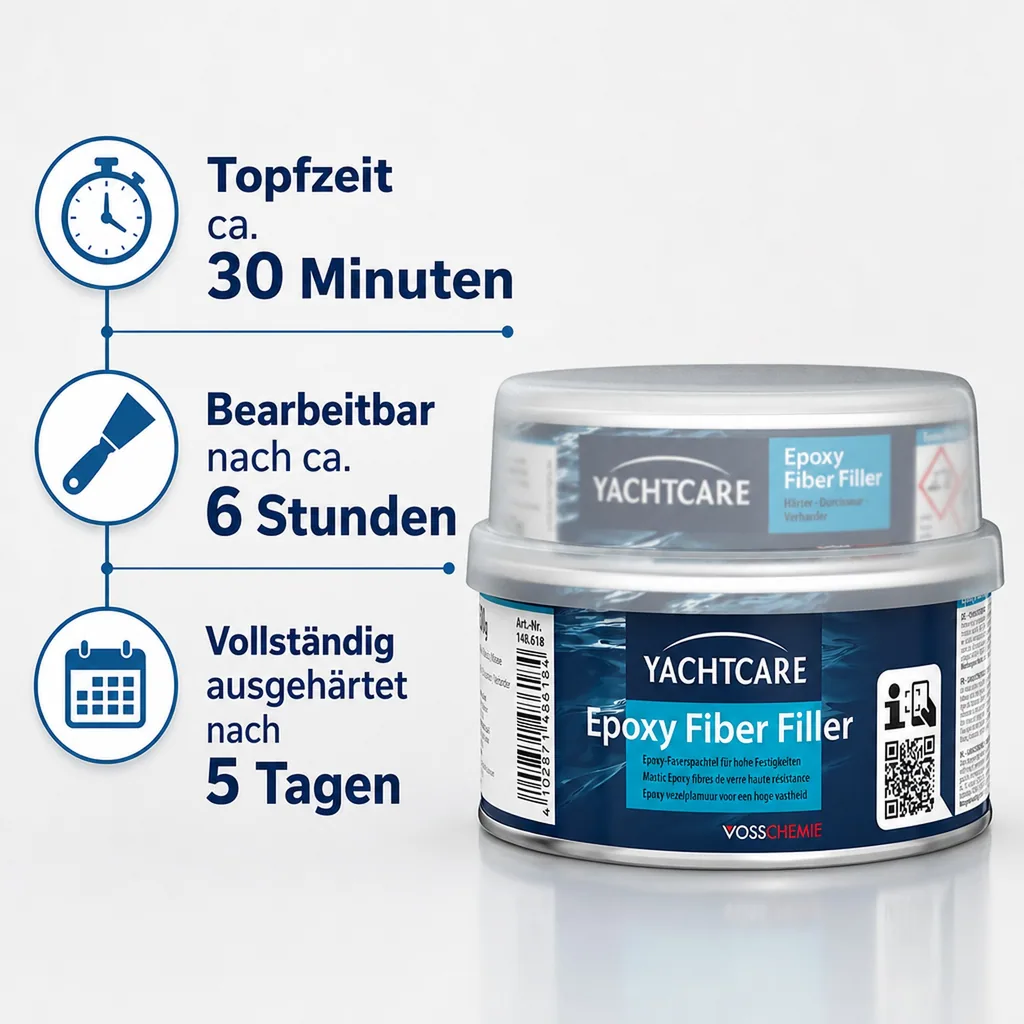 YACHTCARE Epoxy Fiber Filler 500 g faserverstärkter Expoxyspachtel