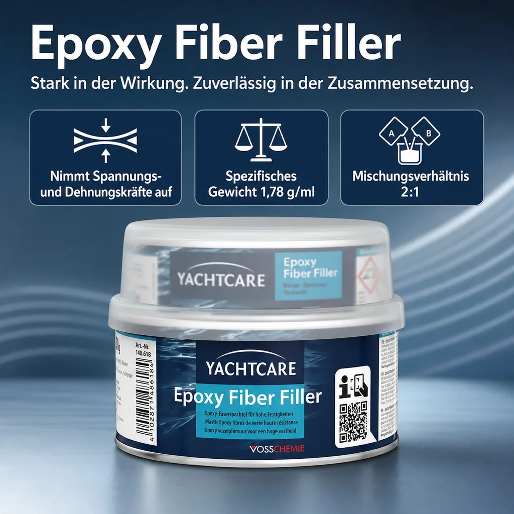 YACHTCARE Epoxy Fiber Filler 500 g faserverstärkter Expoxyspachtel